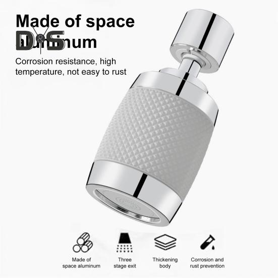 Удлинитель для смесителя с поворотом на 360 градусов и регулируемыми режимами потока воды, аэратор для кухонного смесителя с защитой от брызг