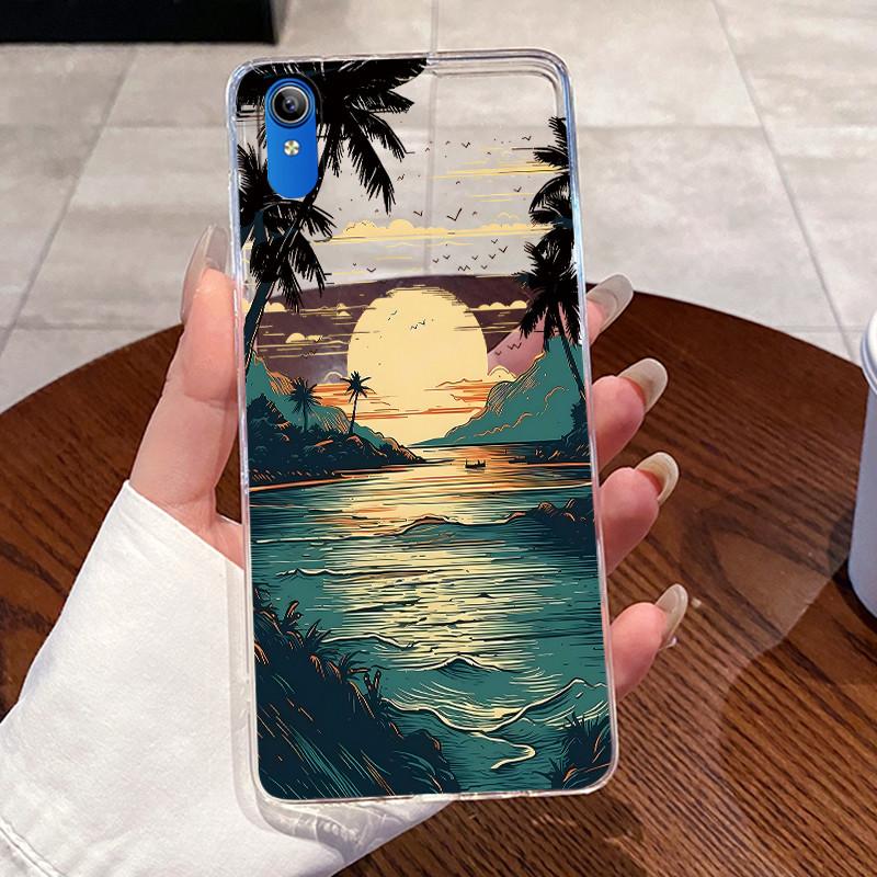 Чехол для Vivo Y91C / Y1S / Vivo 2015 / 1820 Роскошный Милый Кролик с Сердечком Смешной Рисунок Ультратонкий Тонкий Прозрачный Мягкий Чехол для Телефона