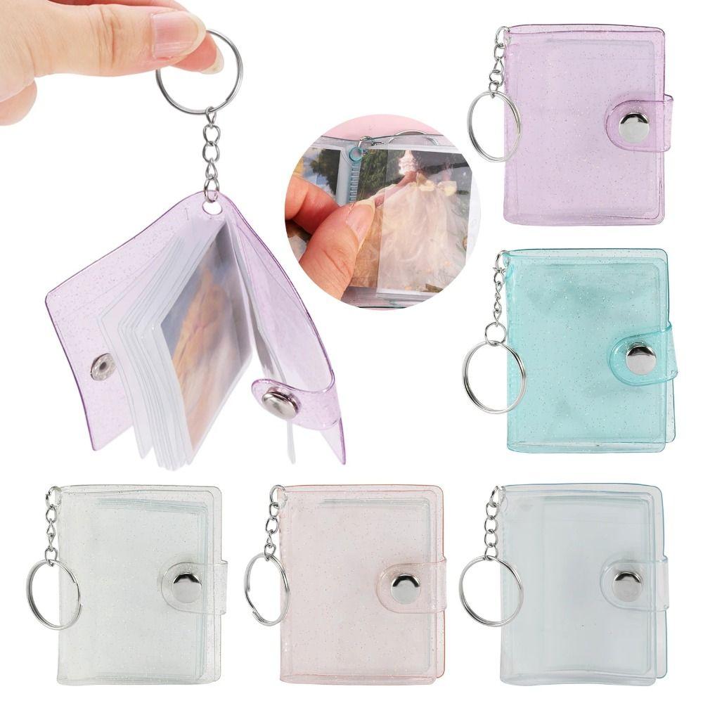 Простой мини-фотоальбом с брелоком Портативный карманный альбом Памятный для пары