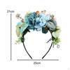 Повязка на голову с цветочной короной, фотографии повязки на голову с имитацией фестиваля