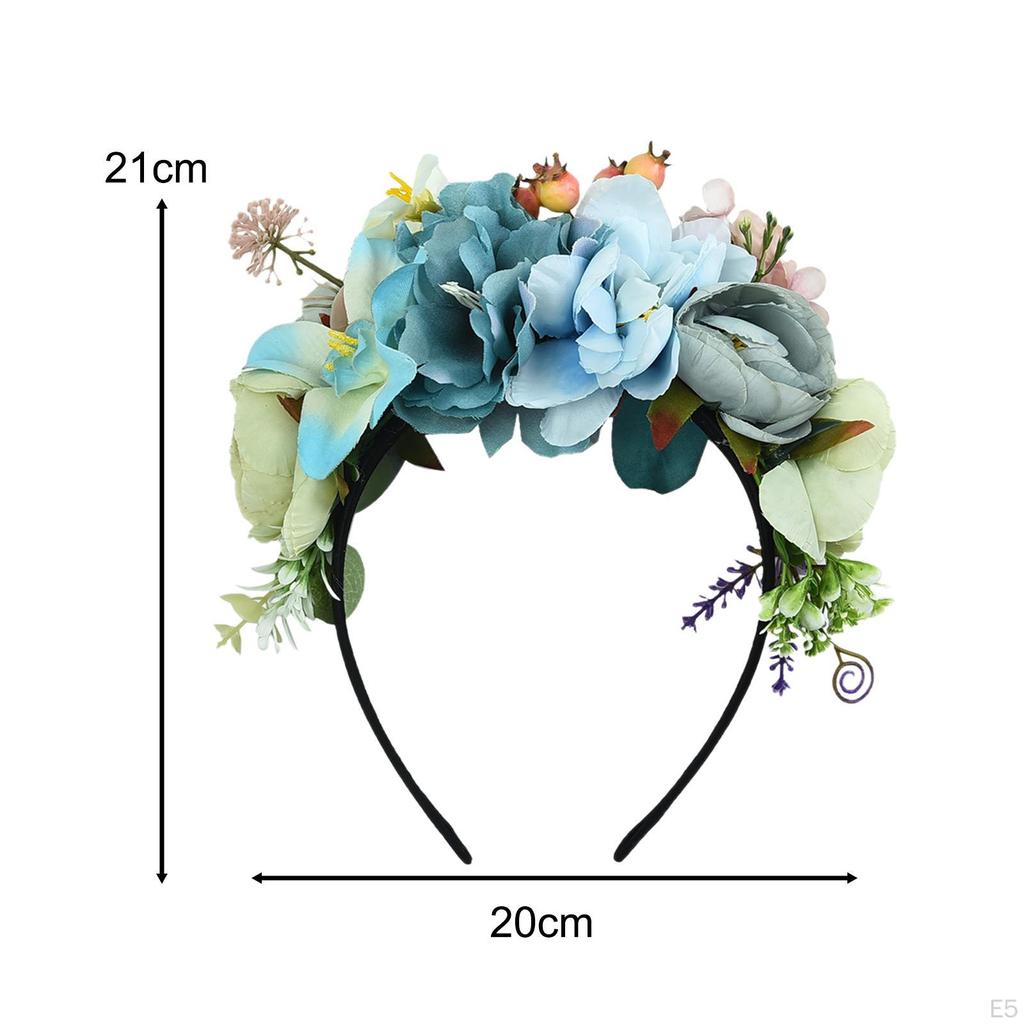 Повязка на голову с цветочной короной, фотографии повязки на голову с имитацией фестиваля