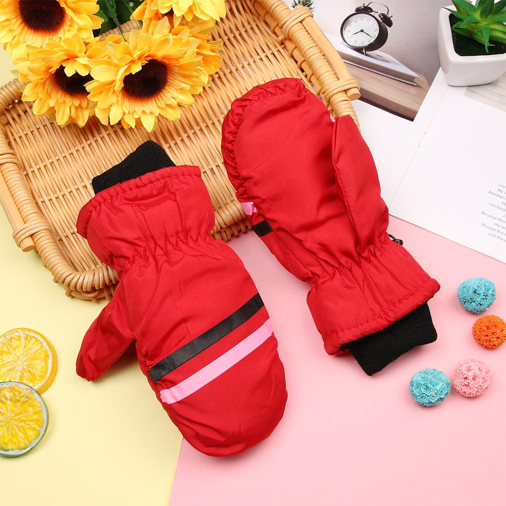 Утепленные теплые детские детские детские лыжные перчатки снег сноуборд катание на открытом воздухе длинные варежки