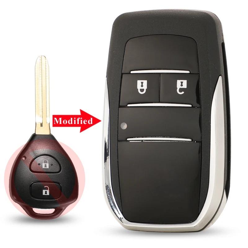 Upgrade 2/3/4 Button Flip Key Case For Toyota Reiz Camry Rav4 Yaris Corolla 4Runner Avlon Folding Car Remote Key Shell