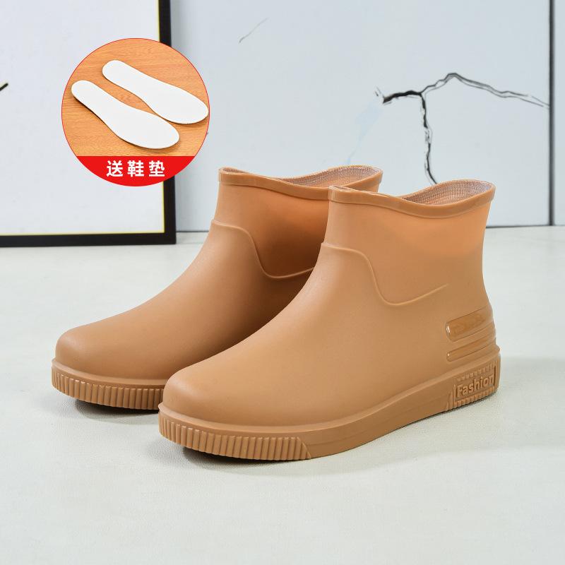 Хиты продаж низкие резиновые сапоги женская модная обувь для воды новые нескользящие резиновые сапоги взрослые теплые резиновые сапоги