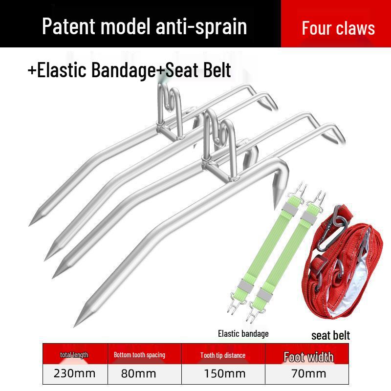 Steel Tree Climbing Foot Spikes with Cat Claw Design