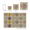 24Pcs/Set Mandala Style Peel & Stick Art Wall Decals Waterproof Tile Decoration Film  Bathroom