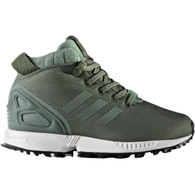 Adidas Originals ZX Flux Support High top Outdoor Shoes Green Kids' BY9062