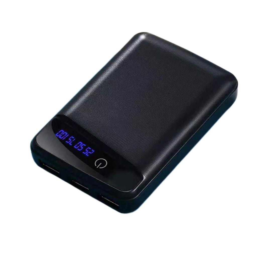 Тонкий многофункциональный чехол-power bank для 3 аккумуляторов 18650 для телефонов, для путешествий, на открытом воздухе, черный
