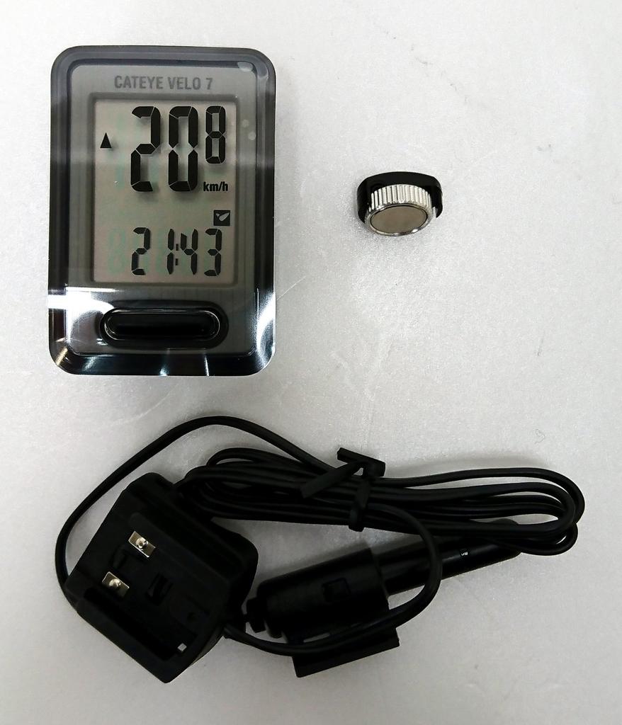 SAGISAKA Bicycle Cycle Computer CAT EYE VELO7 CC-VL520 Black 70835