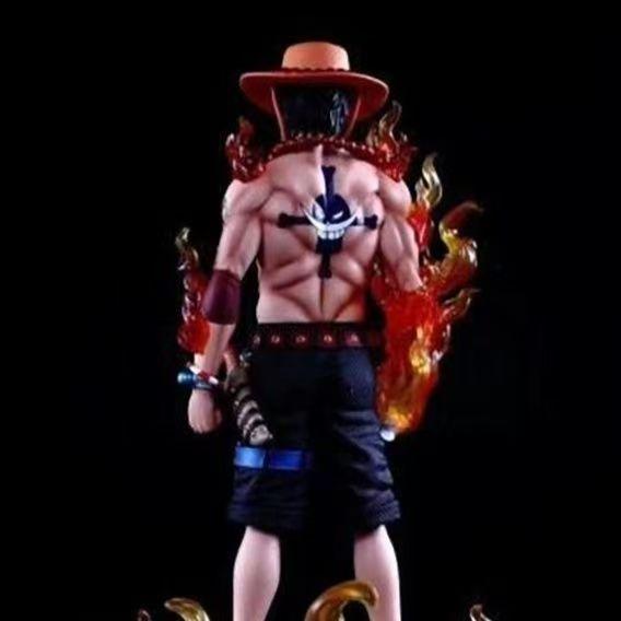 Фигурки аниме One Piece Огненный Кулак Эйс Могут Быть Любимыми Две головы ПВХ Платформа светящаяся Доминирующий 16,14 дюйма/41 см игрушки Прочные Подарки