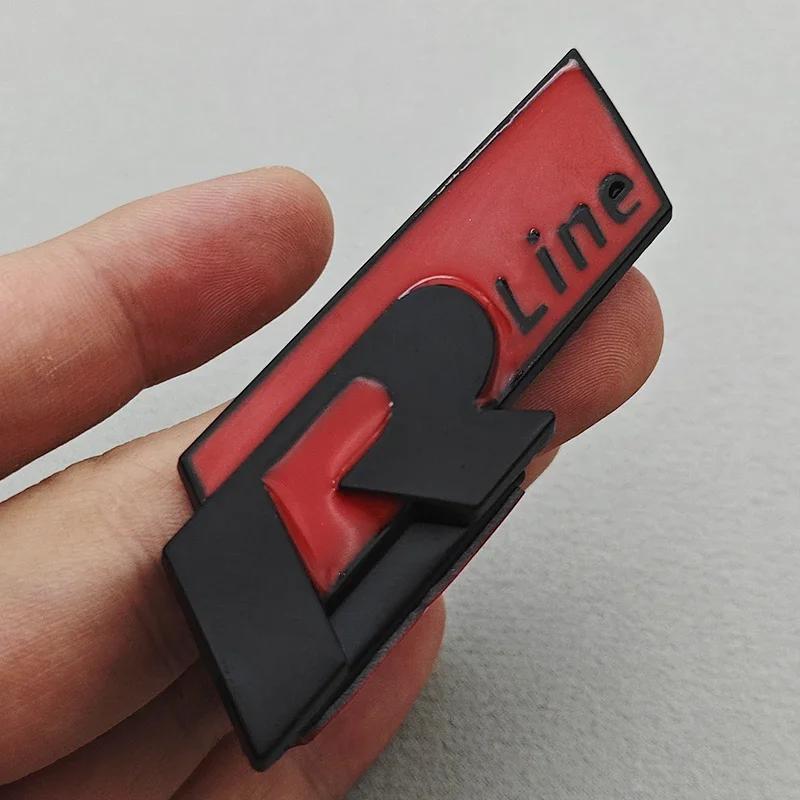 3D Metal Car Logo R RLine Front Grille Emblem Badge Sticker For Volkswagen VW Golf R R32 MK7 MK7.5 MK8 Polo GTI GLI Accessories VP3