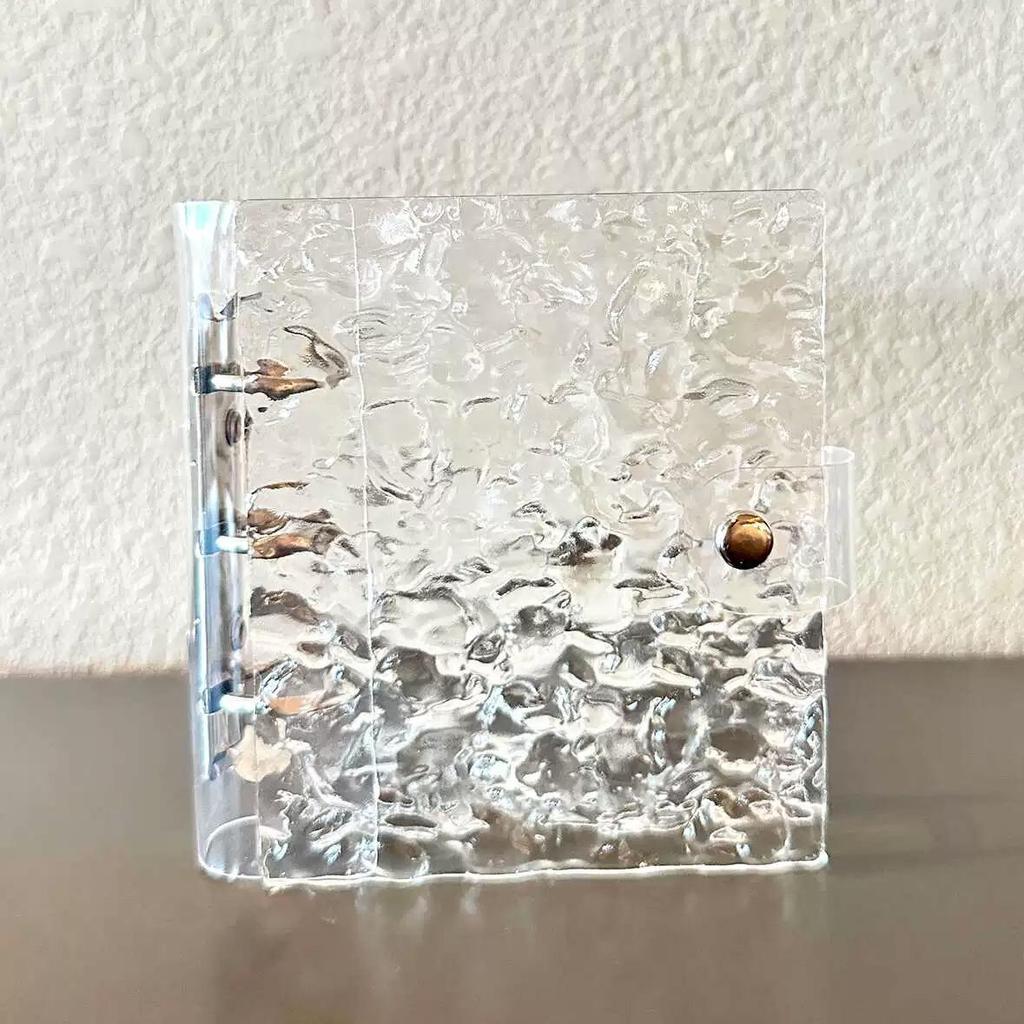 Акриловый биндер для карточек «Кристальная рябь»: Портативный 3-дюймовый альбом Polaroid с одним карманом