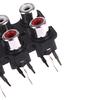 5Pcs 6 Holes Rca Female Stereo Audio Jack Av Audio Input Socket Connector