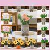 Orchid Lotus Sunflower Plsuh Toy Stuffed Doll Kids Gift Cartoon Decorations