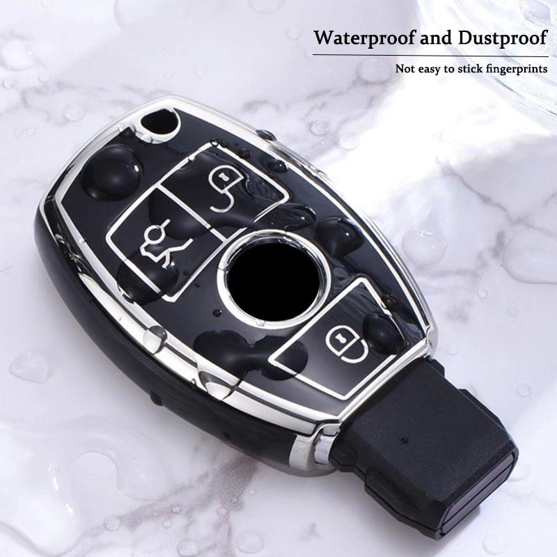 Soft Tpu Car Key Case Cover Protector Shell For Mercedes Benz A B C E Class Gls Gla Glk Glc Cls Cla Amg W204 W205 W212 W463 W176