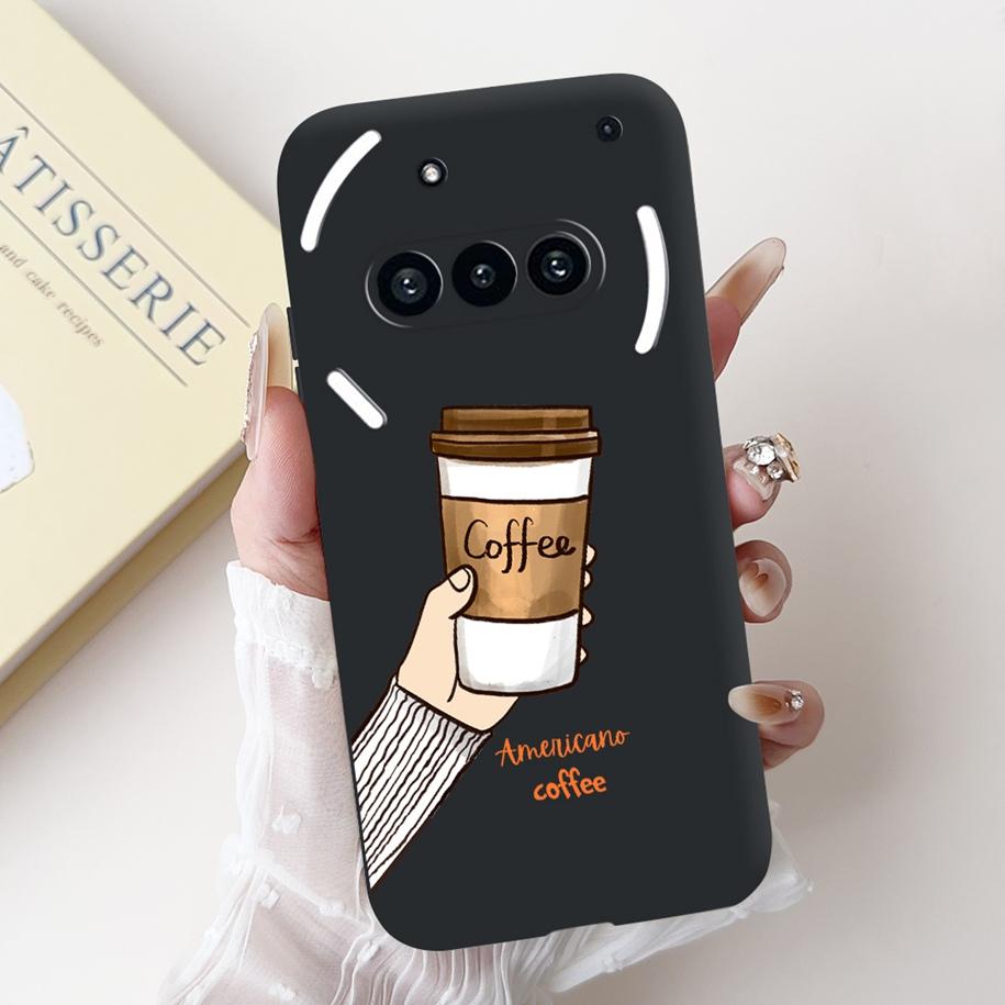 Чехол для Nothing Phone 3A A059 Милый Мультяшный Панда Астронавт Мягкий Силикон Матовый Черный Чехол Для Nothing Phone3a Pro A059P Fundas