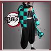 Demon Slayer Kimetsu No Yaiba Tanjirou Kamado Cosplay Costume Kimono Cloak Halloween