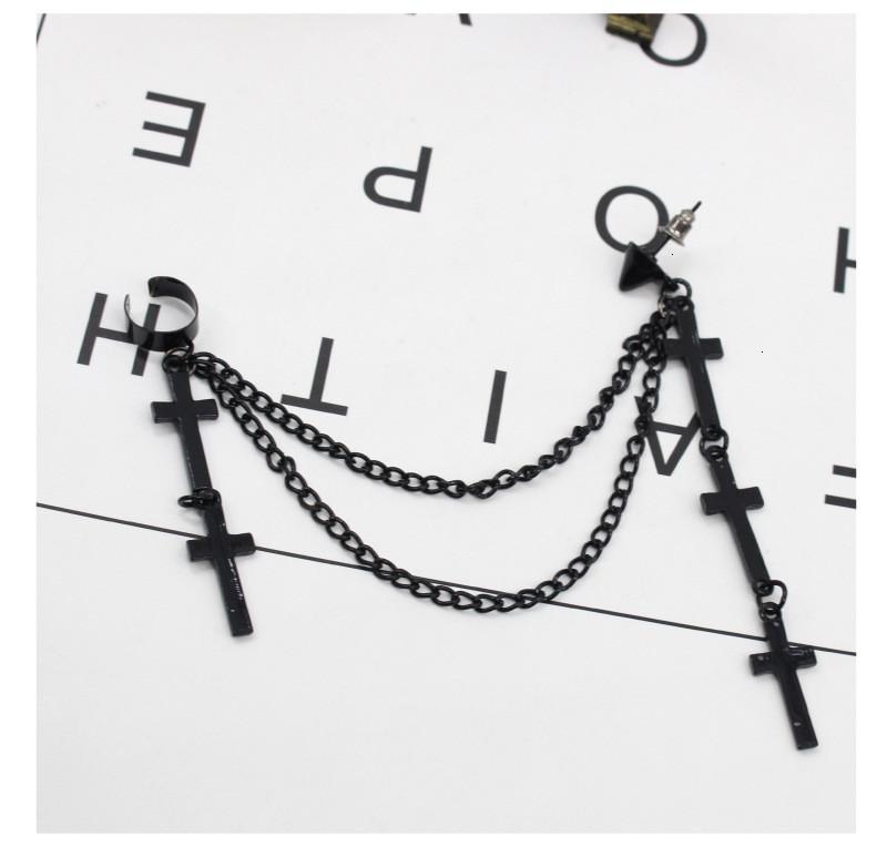 Punk Cross Drop Earrings With Alloy Metal For Womens Fashion Accessories