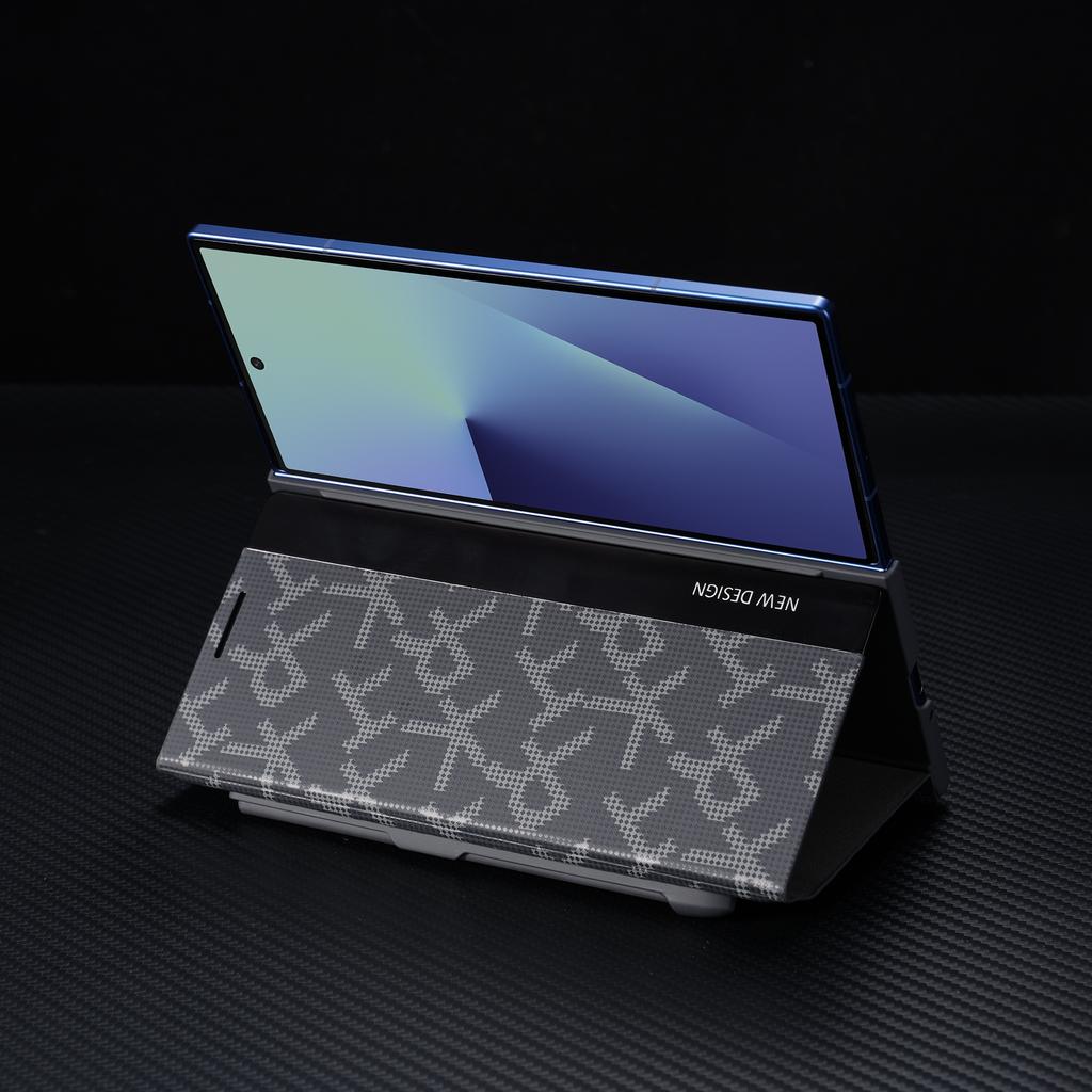 Чехол-книжка Smart View из кожи для Samsung Galaxy Z FOLD 7 5G с держателем для стилуса, для Galaxy ZFold 7 6 5 4 3, с окном, подставка