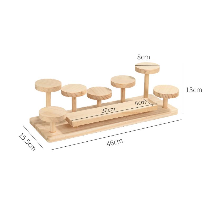 Wooden Display Stand Wood Cupcake Stands for Display Craft Funko Action Figures,Table Display Stand for Vendors Wood Riser