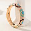 Teardrop Pattern Enamel Bangle Bracelet Metal Party Bangle Elegant Enamel Cuff Bracelet  Party Gift