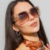 Модные большие квадратные солнцезащитные очки женские винтажные большие оправы женские солнцезащитные очки люксовые брендовые оттенки украшения уличные очки