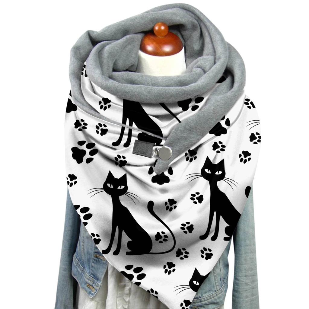 Women Printing Scarf Fashion Retro Female Multi-Purpose Shawl Scarf