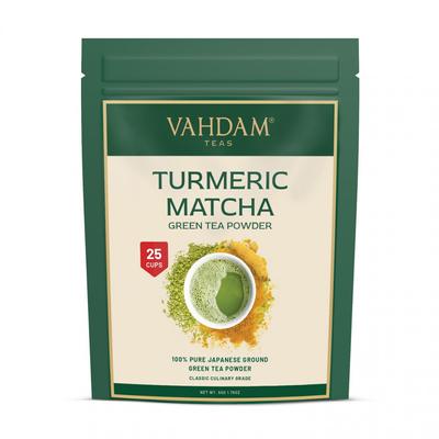 Чай Матча с Куркумой (50 г), Turmeric Matcha Green Tea, VAHDAM