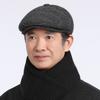HT4980 Мужские береты Винтажный клетчатый берет Шапка Толстая теплая Осенние зимние шапки для мужчин Папа Дедушка Плоская кепка Мужская берет-кепка с ушками