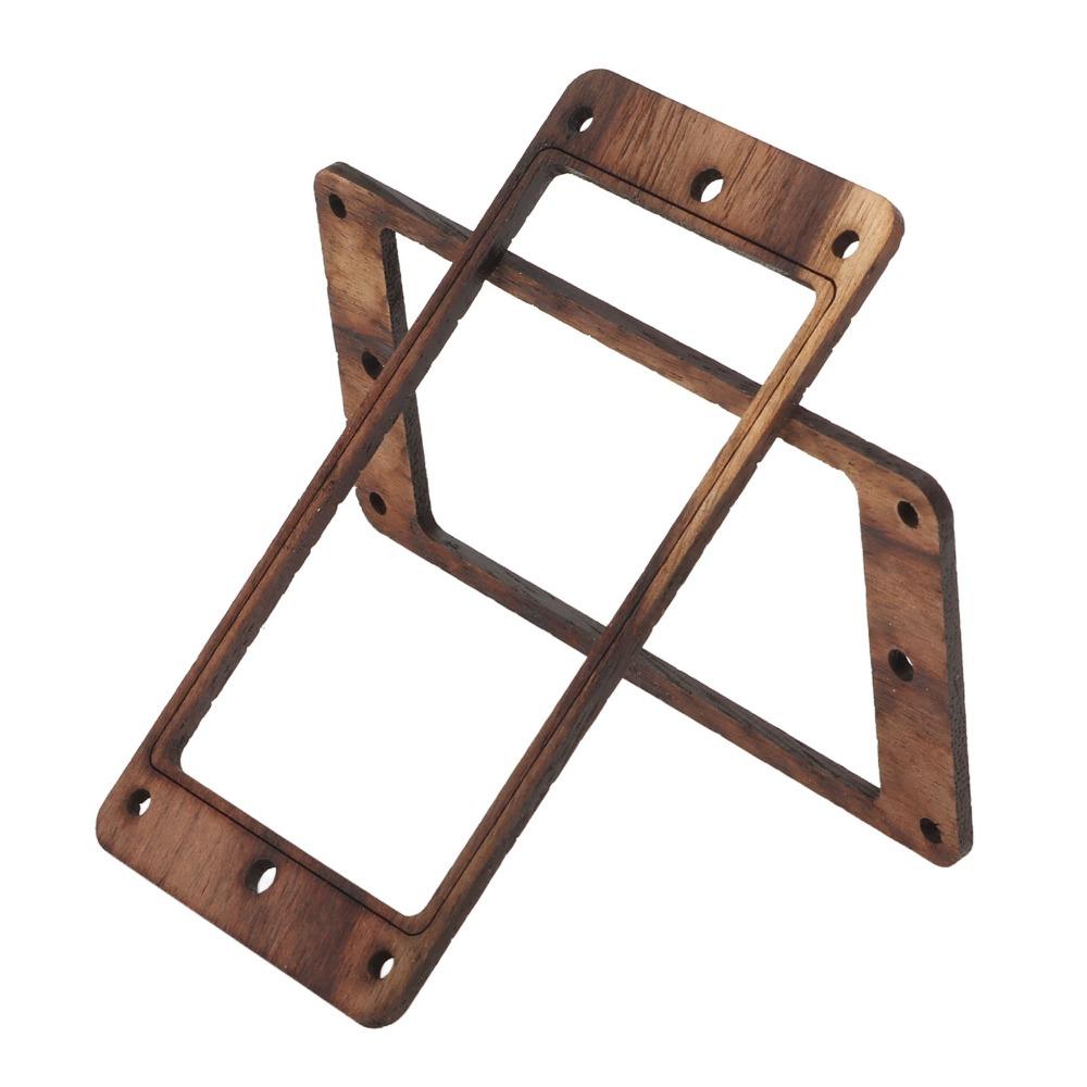 2PCS Wood Color Humbucker Pickup Frame Wood Double Coil Mounting Ring For Guitarists And Luthiers