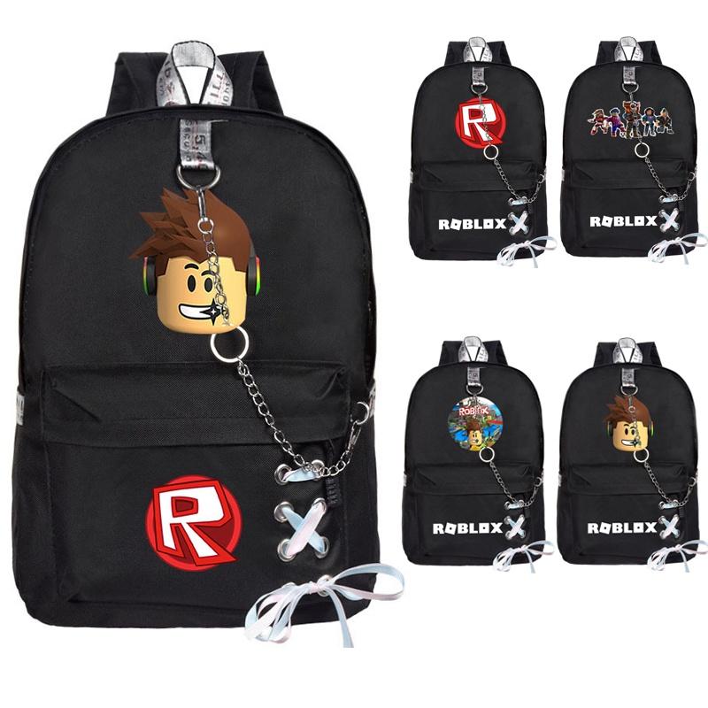 Рюкзак из ткани Оксфорд с принтом Roblox и уникальным дизайном с цепочкой для студентов