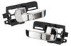 Nissan Qashqai 2007- interior door handle front = rear CHROME left + right 2 pcs SET
