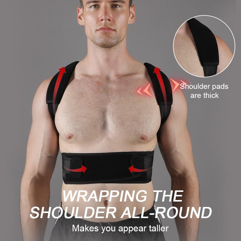 VBOSI 1102 Professional Posture Corrector Two Shaping Support Bar Multi Hole Breathable Fabric Adjustable Elastic Protection