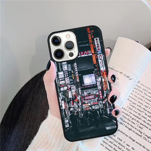 Японские улицы Токио Неоновый Рай Чехол для телефона Для iPhone 16 15 14 Plus X XR XS apple 16 11 12 13Pro Max coque