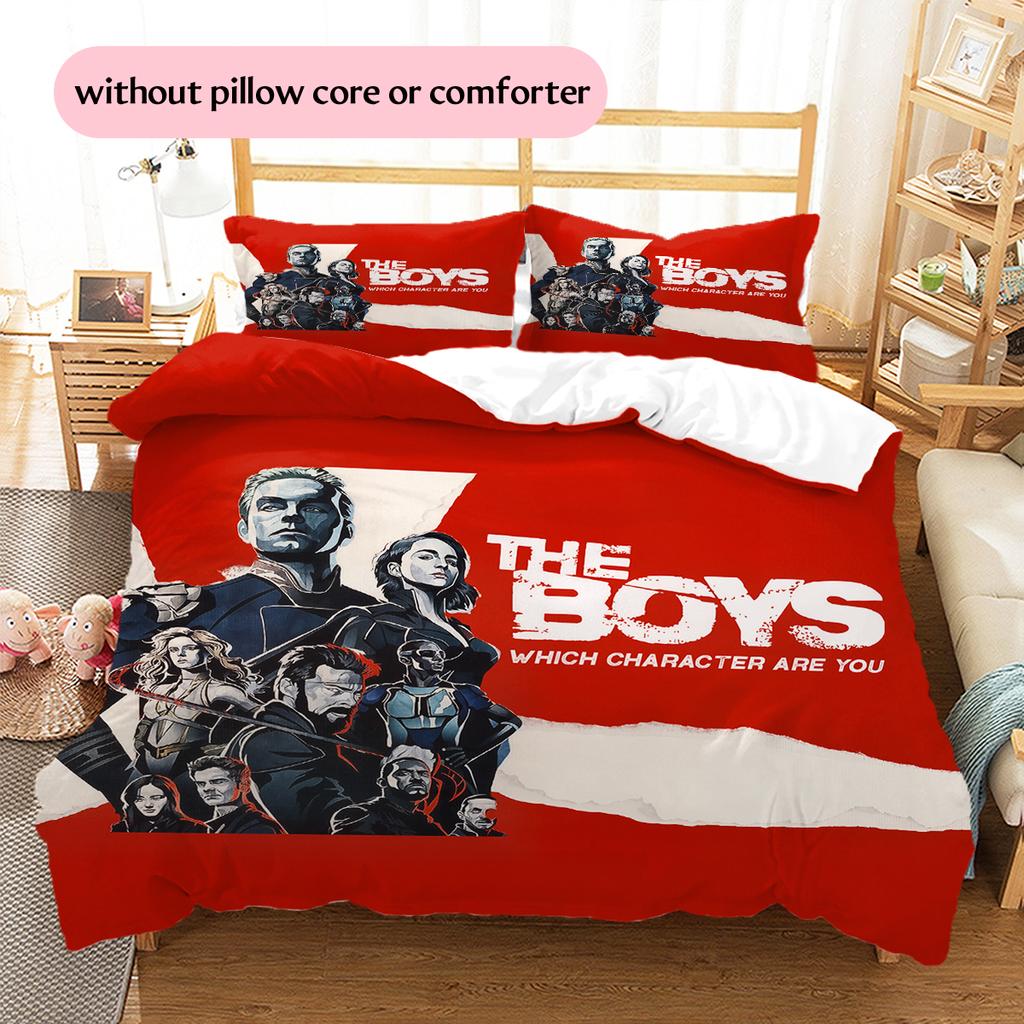 Постельное белье с рисунком «Мальчики» Домашний декор Подарок на день рождения (1 пододеяльник + 2 наволочки, без наполнителя)