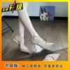 Thin Heel Strap Beautiful Temperament Single Shoes Sexy Women's Sandals 2025 Spring and Summer New Pointed Patent Leather High Heels Women