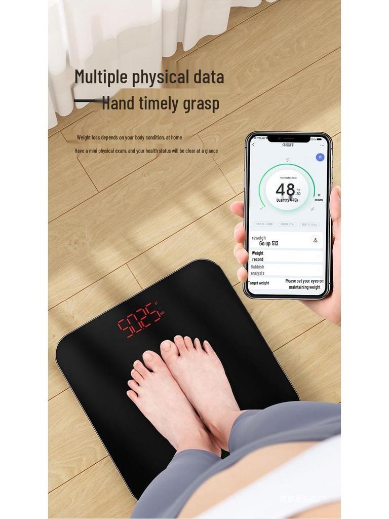 Rechargeable Smart Bathroom Scale for Women - Durable Electronic Body and Fat Scale