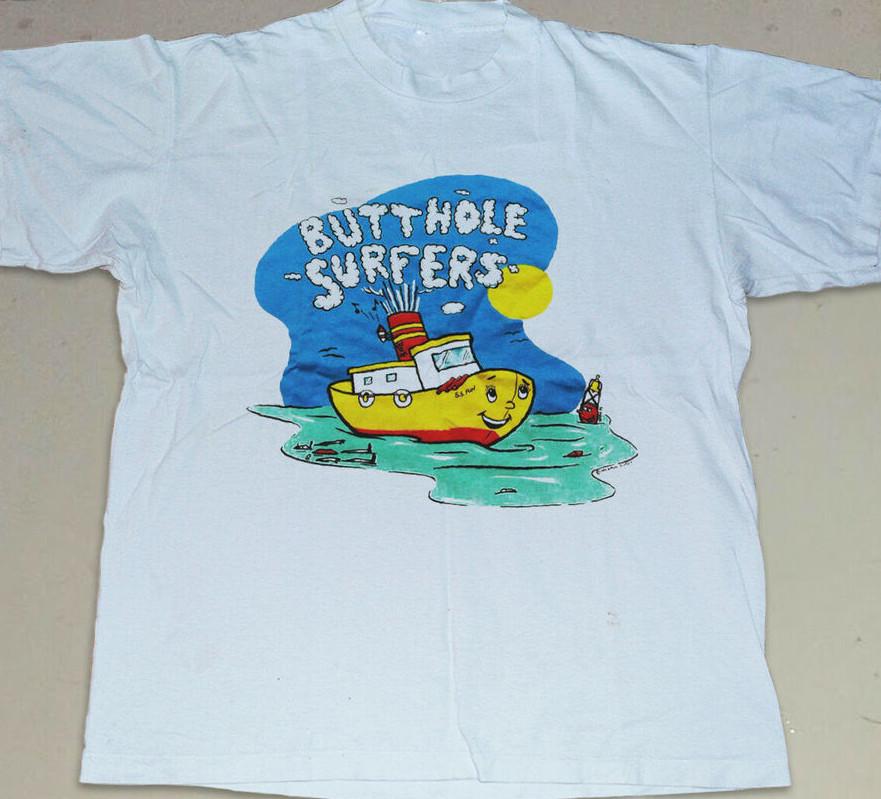 BUTTHOLE SURFERS Short Sleeve Cotton White Men All size Tee shirt FN213 Unisex T-Shirt