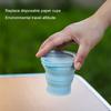 SHIMOYAMARetractable Folding Cups Lightweight Telescopic Collapsible Cup 150ml Outdoor Use Travel Silicone Coffee Drinking Mug