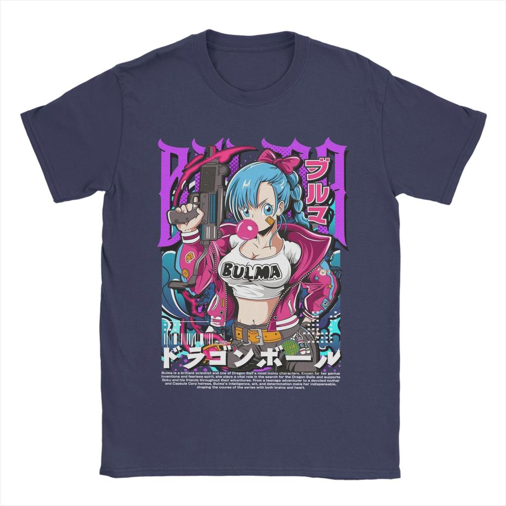 Bulma DDragon Ball Z T Shirt Unisex 100 Cotton Vintage TShirt Round Neck Tee Shirt Short Sleeve Clothing Birthday Present