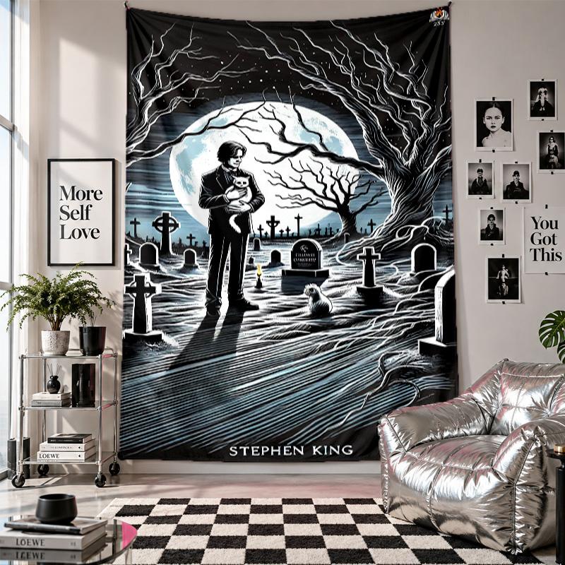 Wall TapestryPet Sematary Art Hanging Cloth Decorative Background Cover for Room Decoration