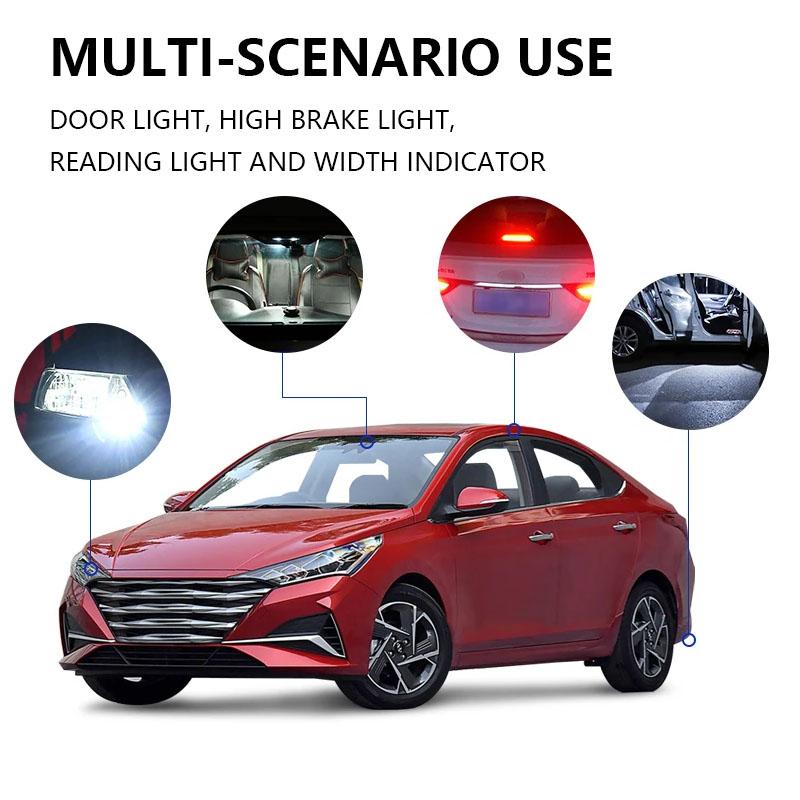 2 шт. Суперяркие светодиодные лампы T15 W16W для автомобиля Canbus без ошибок 4014SMD для автомобильных аксессуаров, салонные лампы, задние фонари, фонари заднего хода 12 В