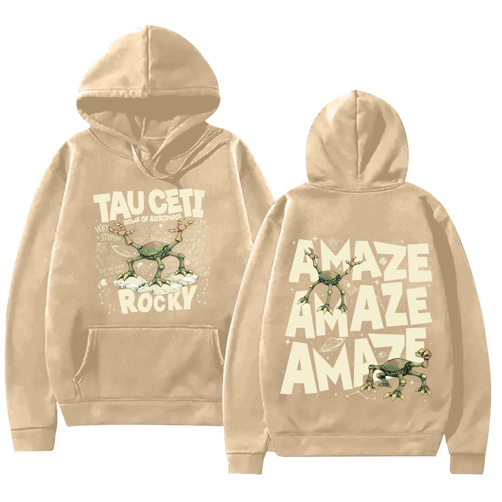 Project Hail Mary Hoodies Rocky Tau Ceti Home of Astrophage Cartoon Print Sweatshirts Sci Fi Lovers Gift High Street Tops Unisex Tops