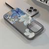 Blue Elegant Lily Flower Design Phone Case For IPhone 17 16 15 11 13 12 14 Pro Max Cover Case Funda Coque Bumber