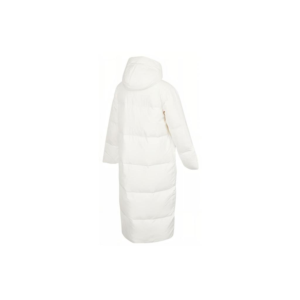 Adidas Womens Big Baffle Down Coat With Zipper And Hood Women Coat White GQ2509