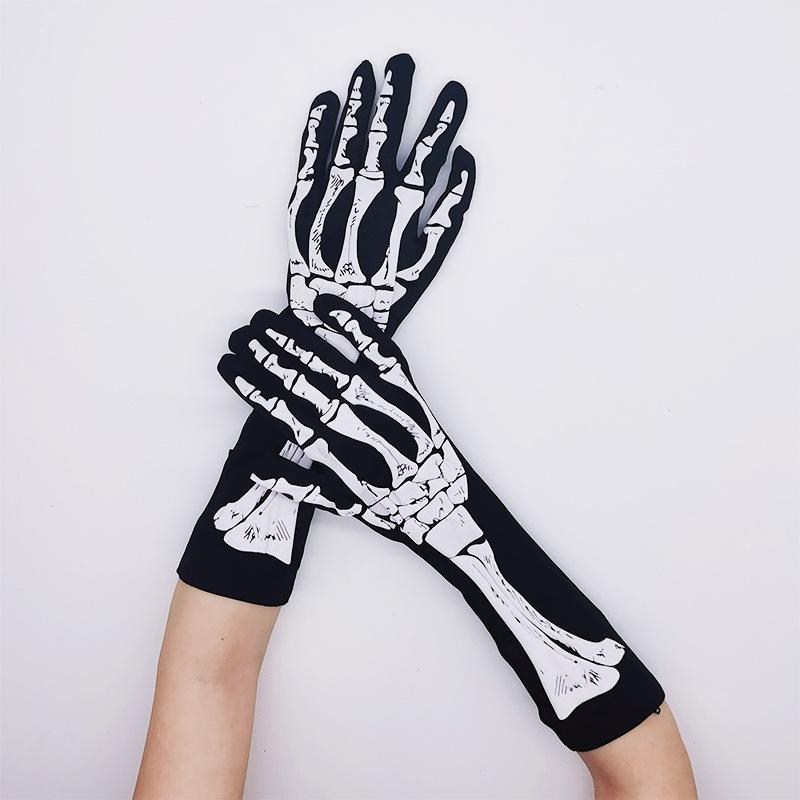 Halloween Skeleton Skeleton Gloves Trick Dark Wind Convex Gloves Skeleton Ghost Festival Costume
