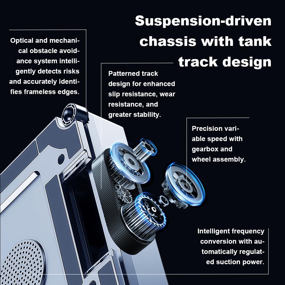 LIECTROUX S11 Robot Window Vacuum Cleanerr 4-Way Spray,Laser Sensor,Auto Glass Wet Mop,Home Floor Window Cleaning Robot