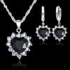 1 Set Exquisite Heart Shape Women Necklace Stylish Modern Style Alloy Dangle Earring for Girls