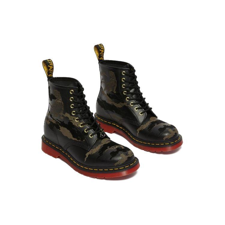 Dr. Martens 1460 Ботинки из кожи Yott Камуфляж 15.5см Унисекс Ботинки Черный 27268001