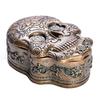 Antique Gold Finish Trinket Box (Candy Skull)